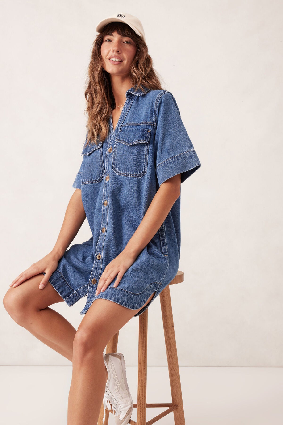 CERES LIFE RELAXED  SHIRT DRESS FRESH INDIGO