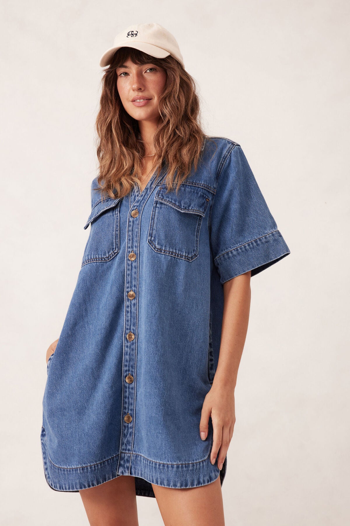 CERES LIFE RELAXED  SHIRT DRESS FRESH INDIGO