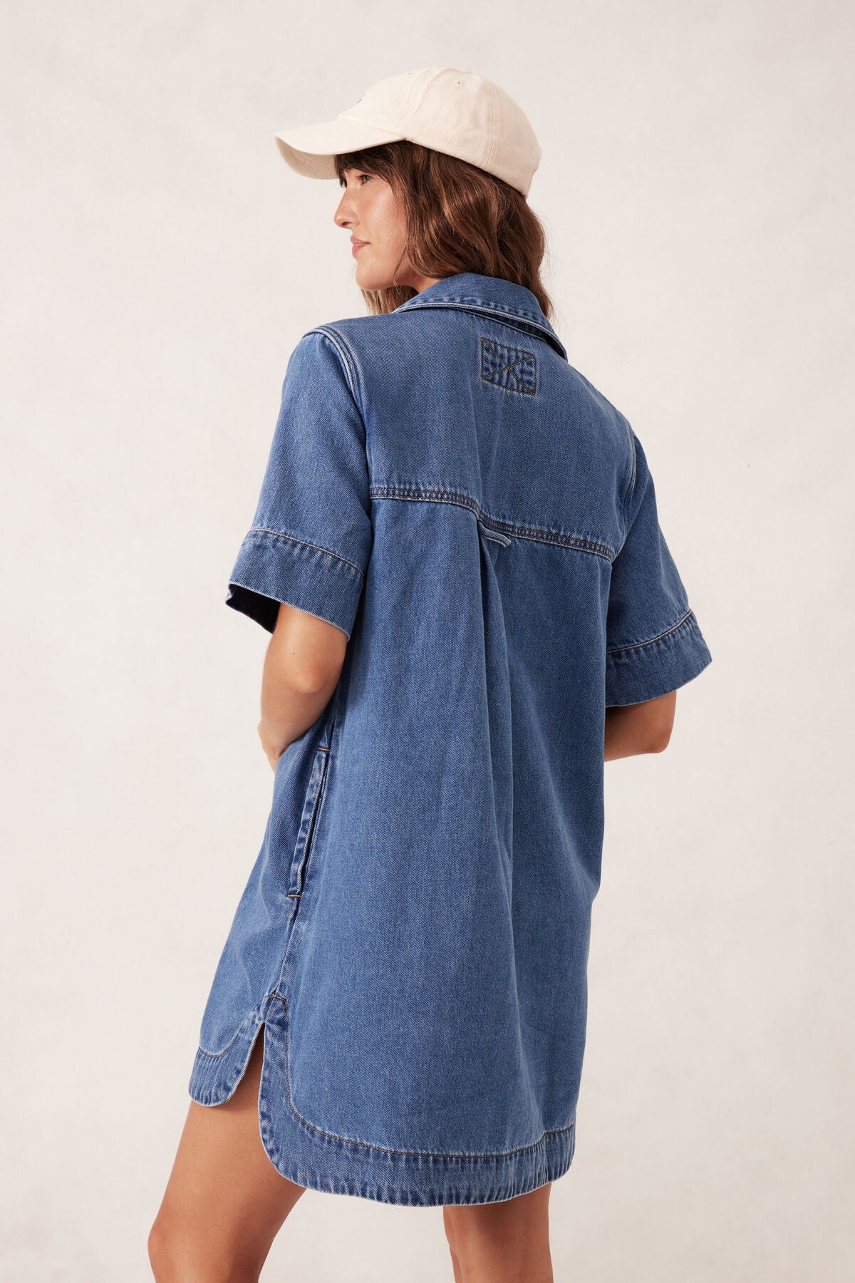 CERES LIFE RELAXED  SHIRT DRESS FRESH INDIGO