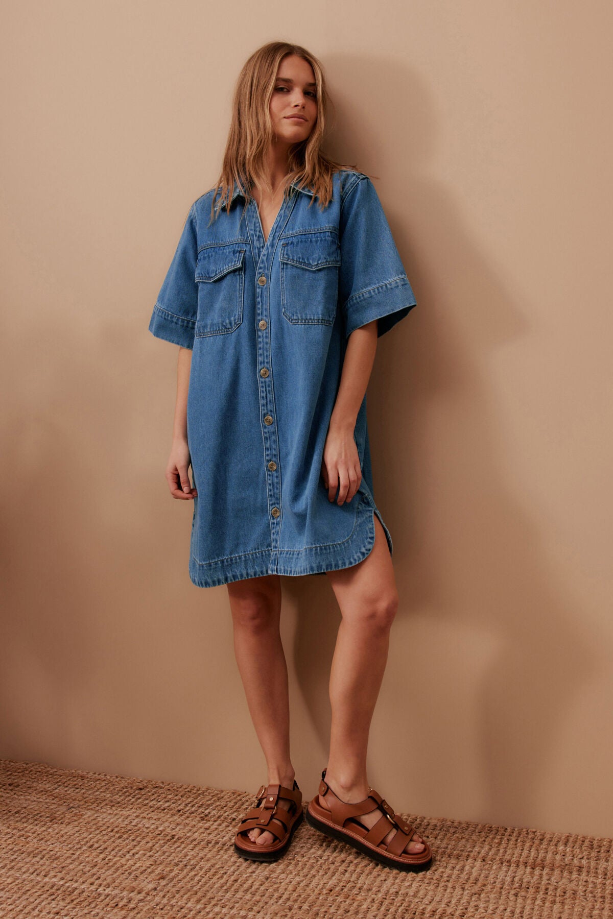 CERES LIFE SAMMY RELAXED SHIRT DRESS FRESH INDIGO