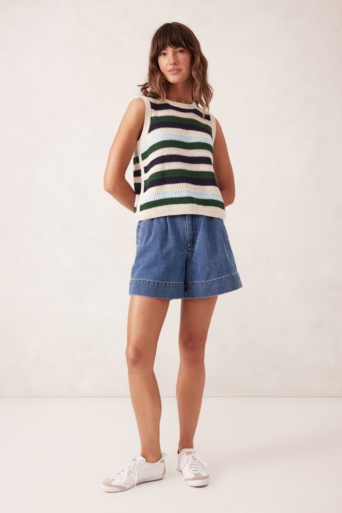 CERES LIFE TEXTURED MULTI STRIPE KNIT