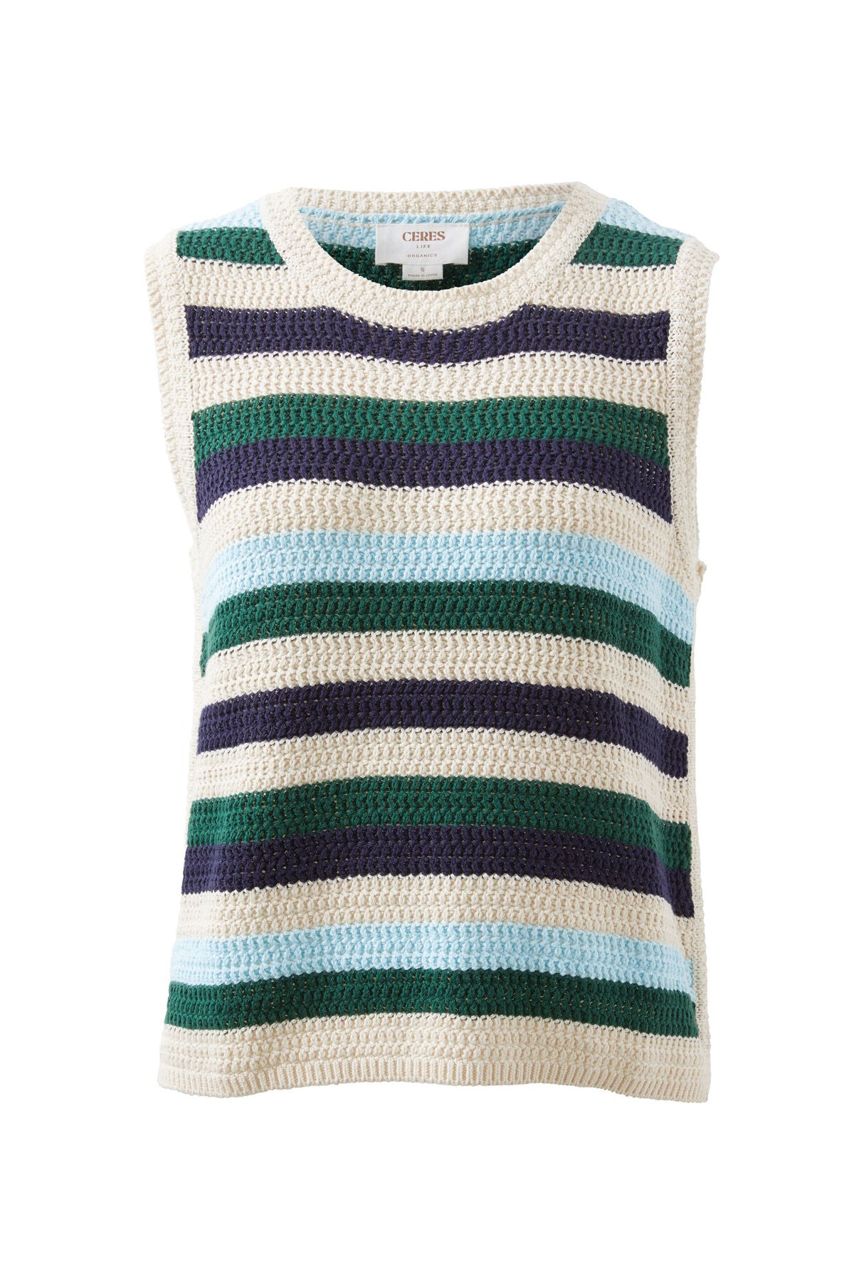 CERES LIFE TEXTURED MULTI STRIPE KNIT