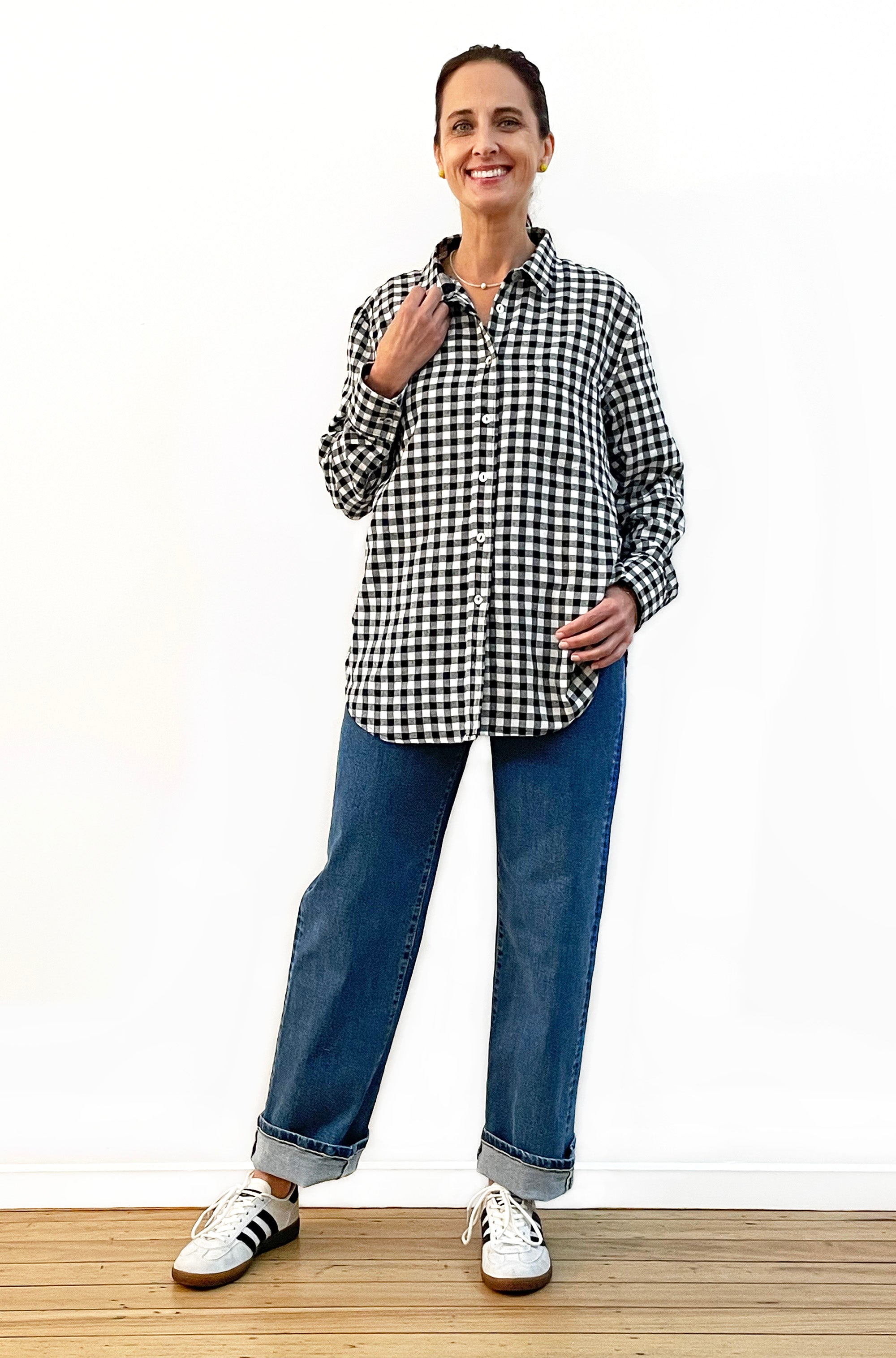 COTTON SLIM CUT CLASSIC SHIRT GINGHAM