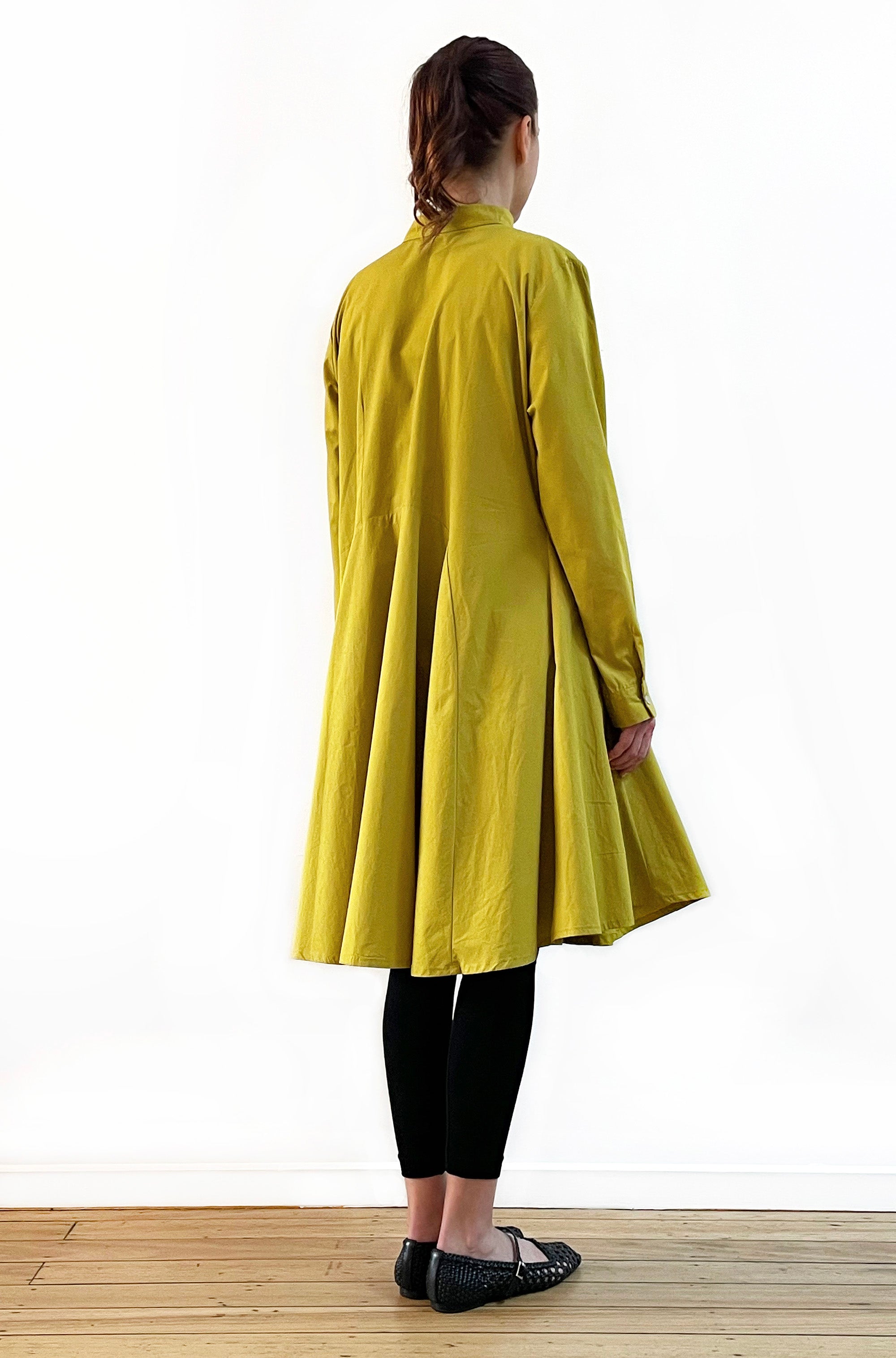 COTTON CURVED SKIRT TUNIC DRESS PICKLE