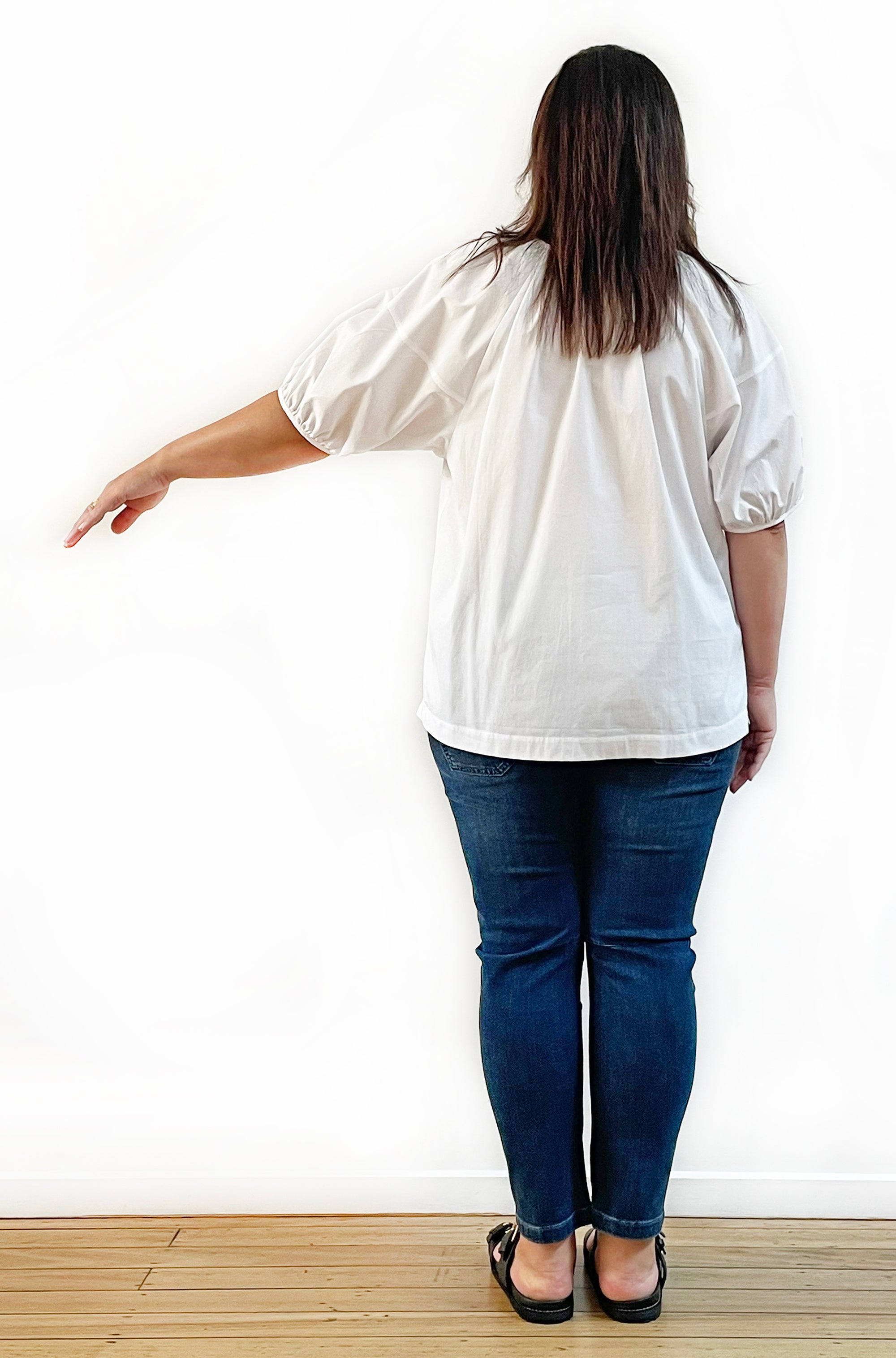 COTTON PEASANT TOP WHITE