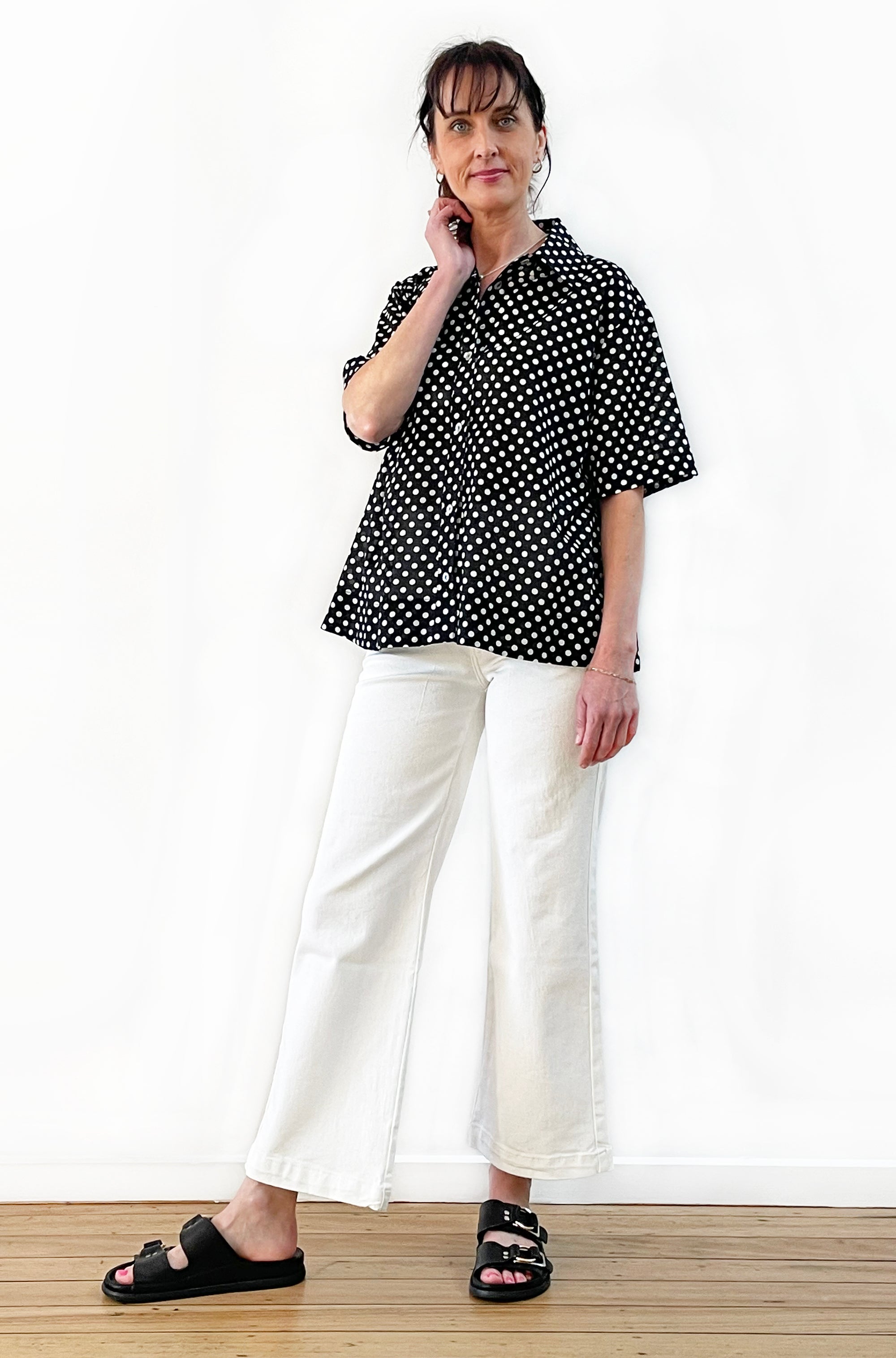 COTTON VOILE SHORT SLEEVE SHIRT SPOT