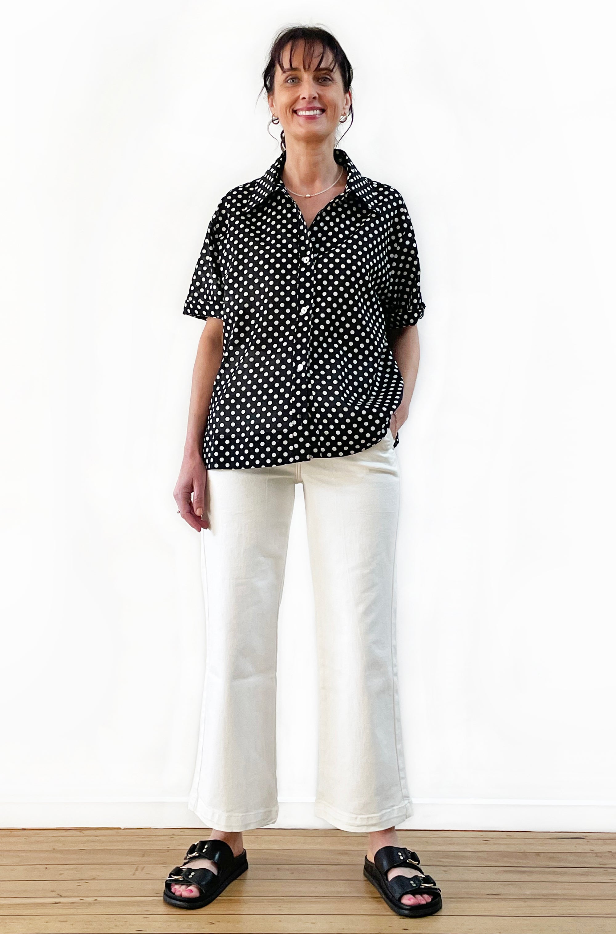 COTTON VOILE SHORT SLEEVE SHIRT SPOT