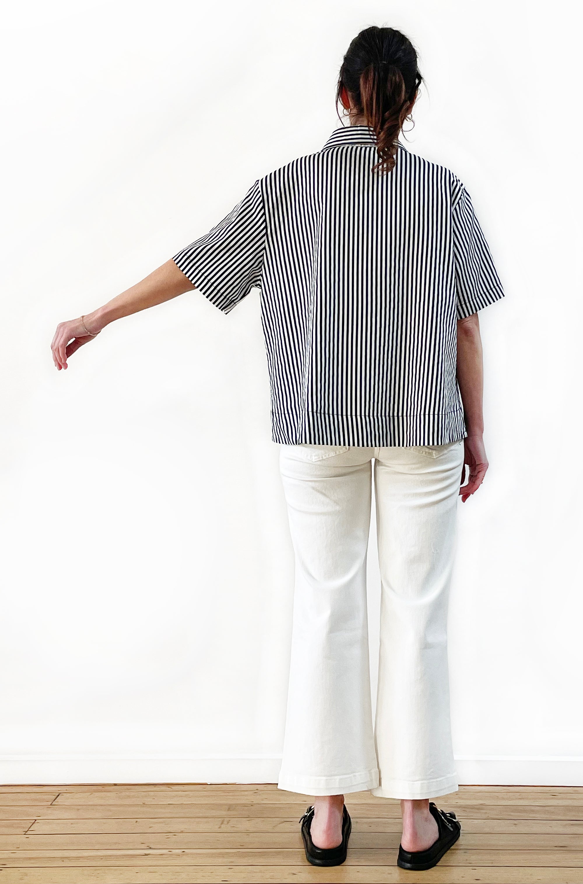 COTTON VOILE SHORT SLEEVE SHIRT STRIPE
