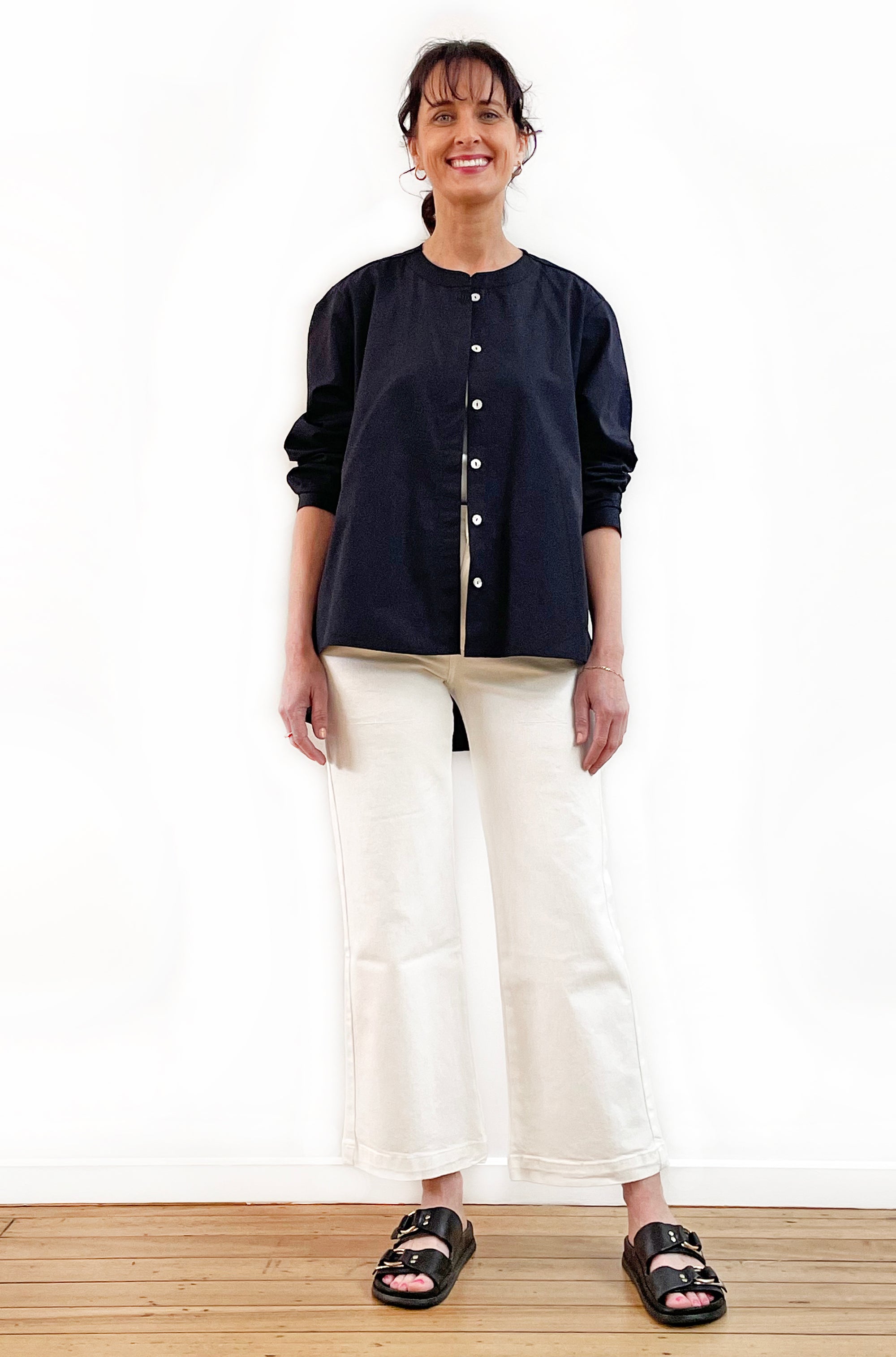 COTTON SWING SHIRT JACKET BLACK