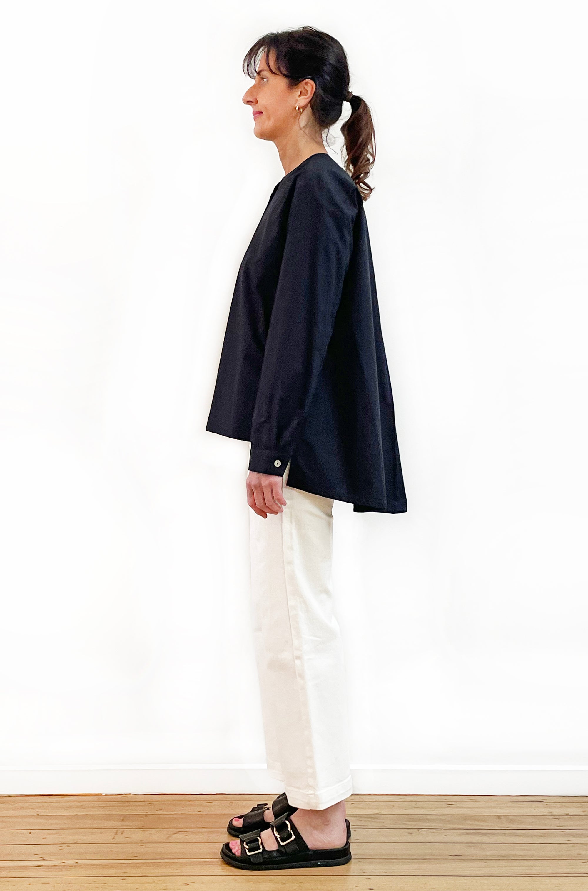COTTON SWING SHIRT JACKET BLACK