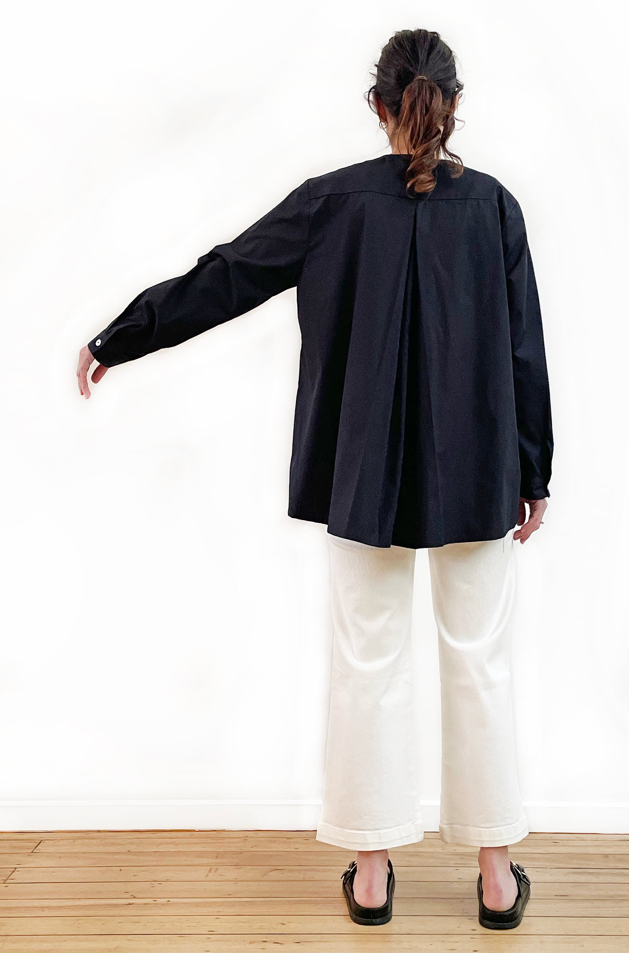 COTTON SWING SHIRT JACKET BLACK