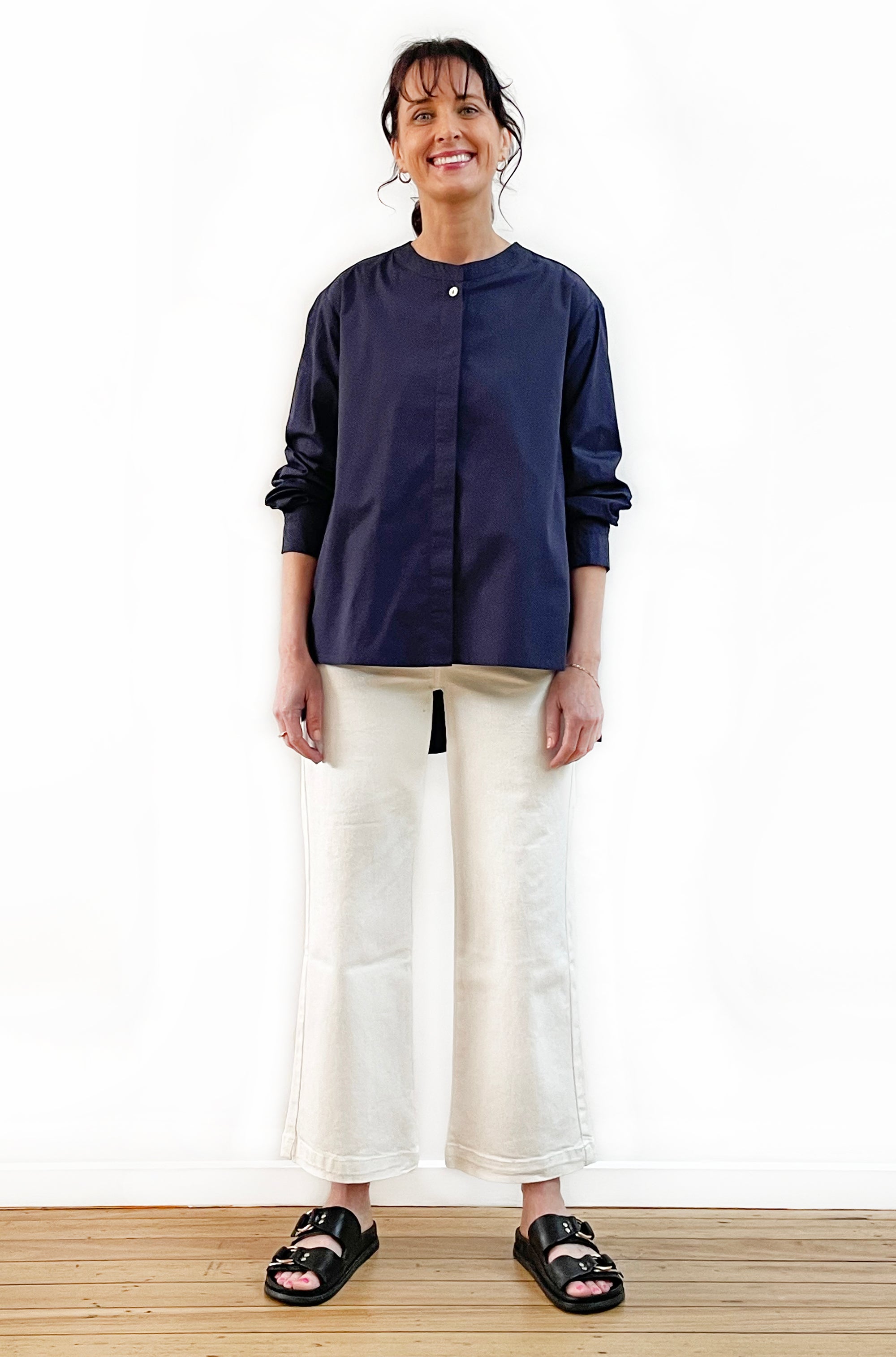 COTTON SWING SHIRT JACKET NAVY