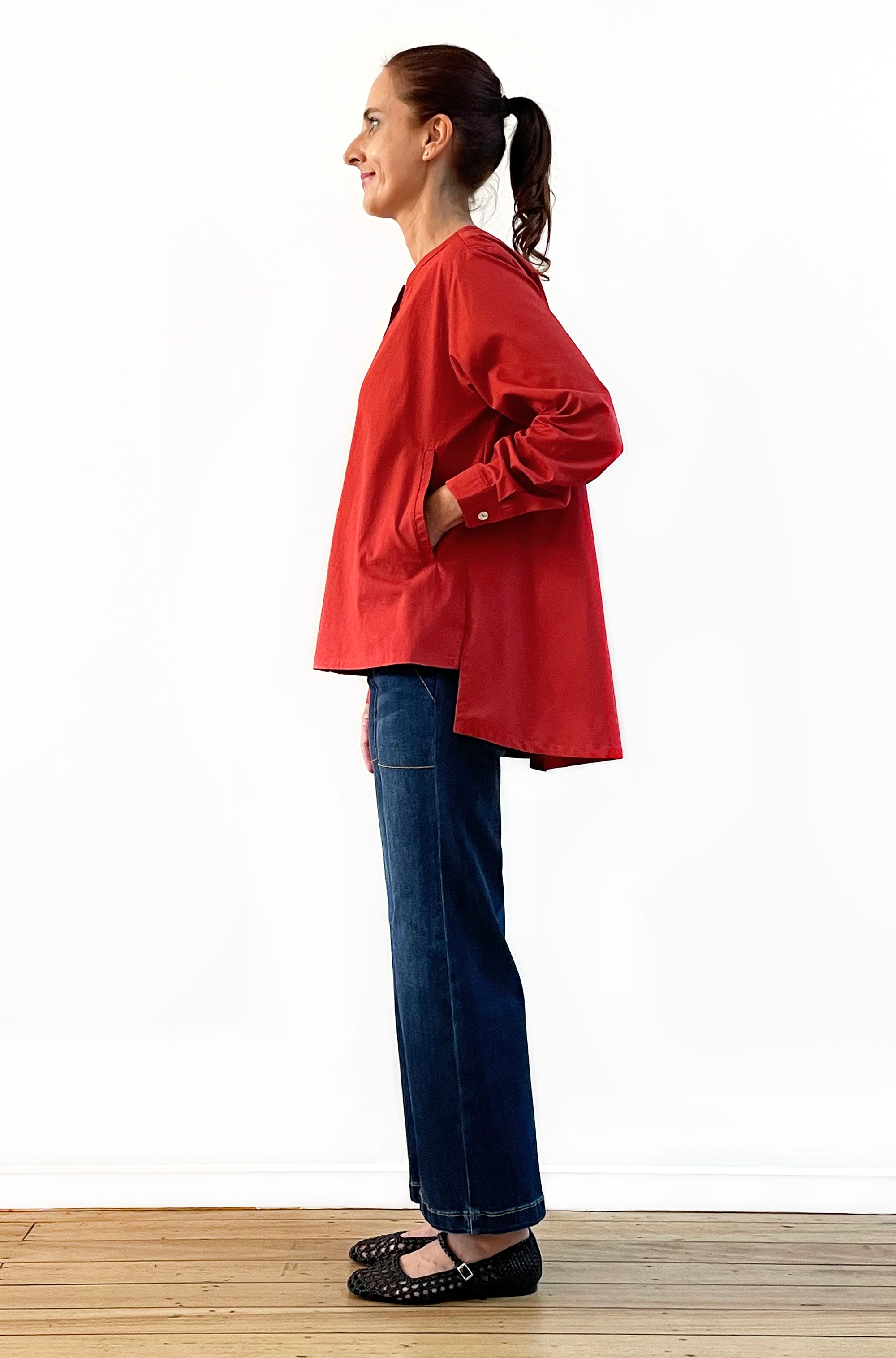 COTTON SWING SHIRT JACKET PAPRIKA