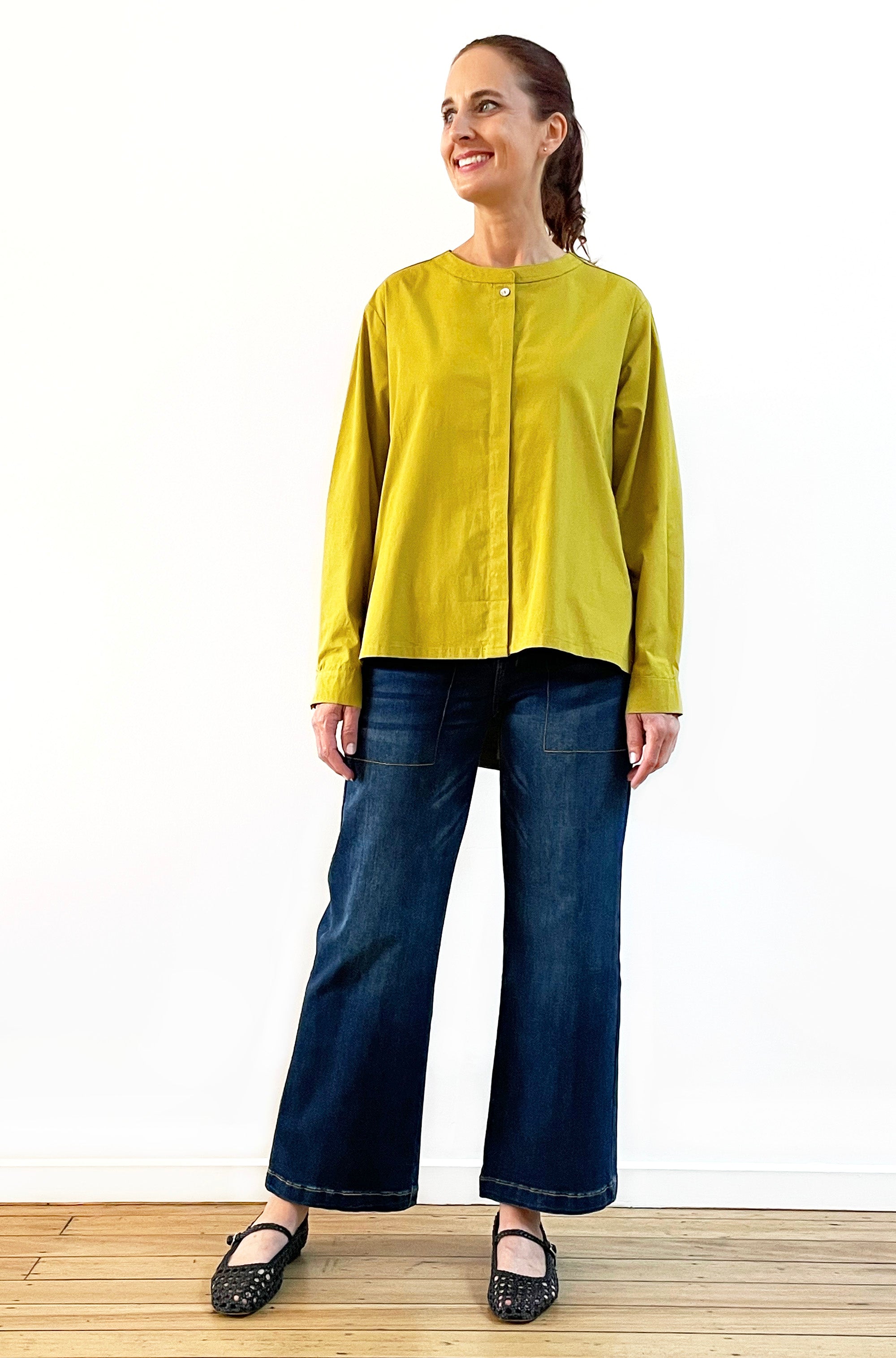 COTTON SWING SHIRT JACKET PICKLE