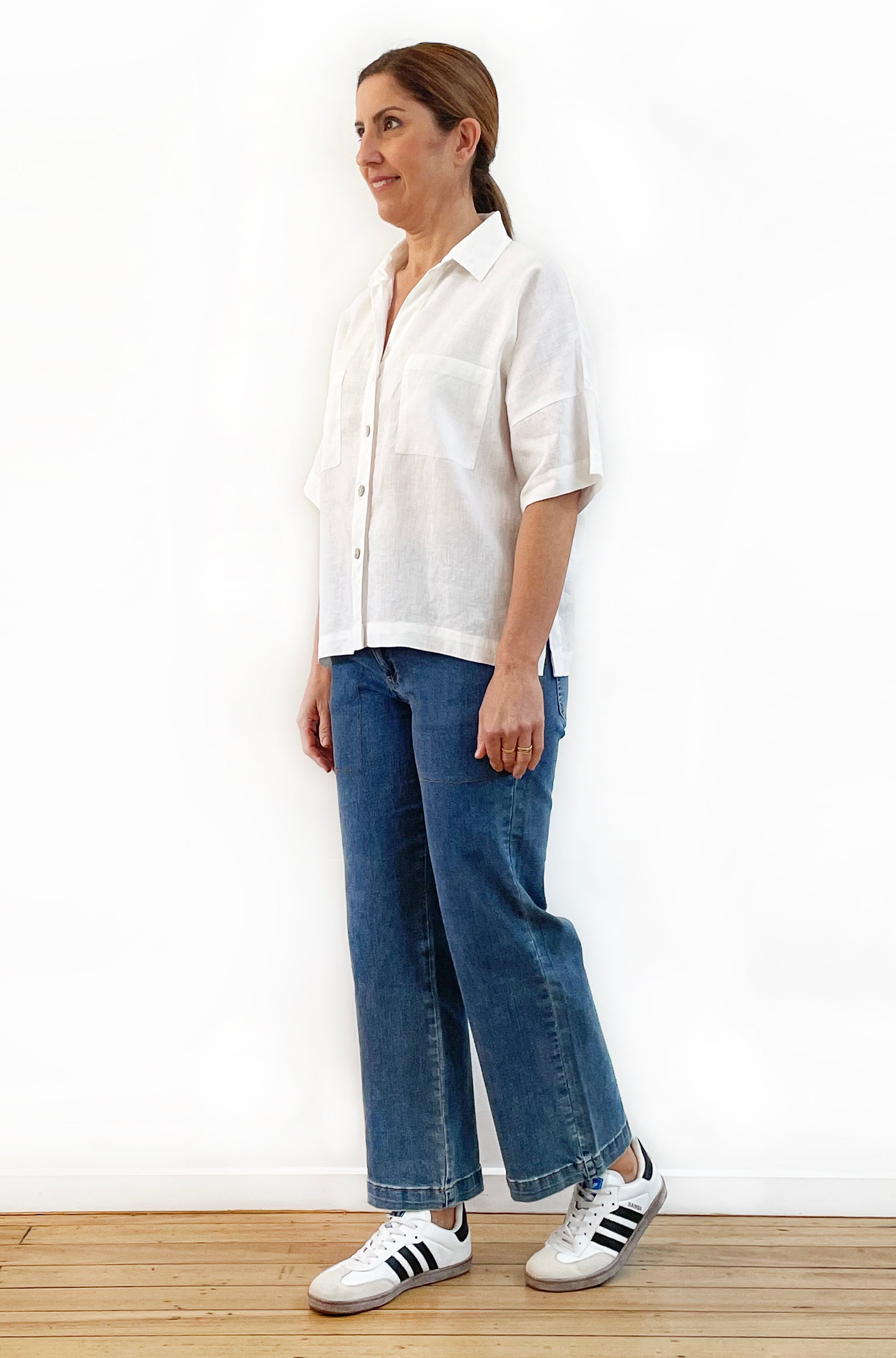 LINEN BOXY SHIRT WHITE