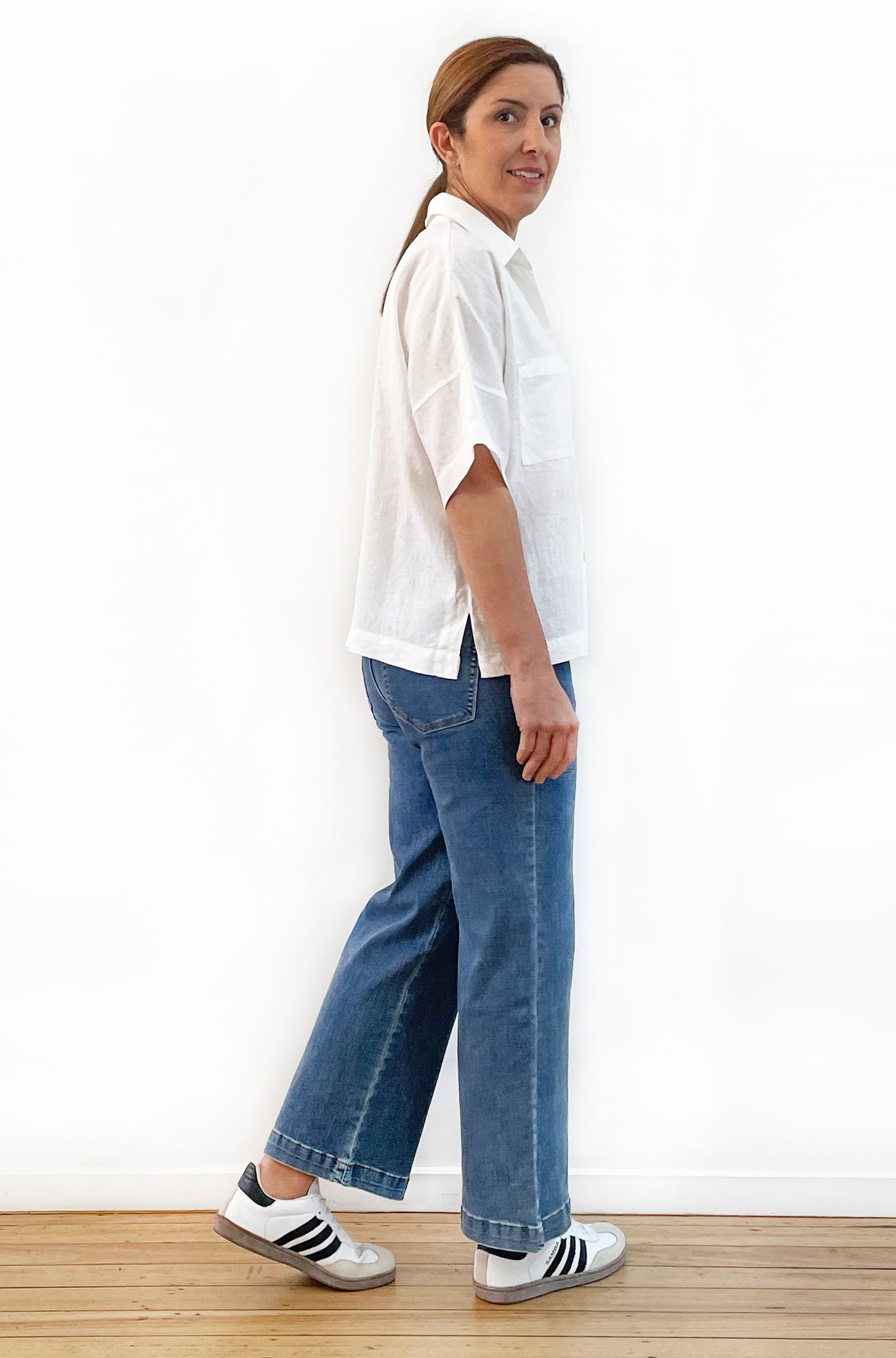 LINEN BOXY SHIRT WHITE