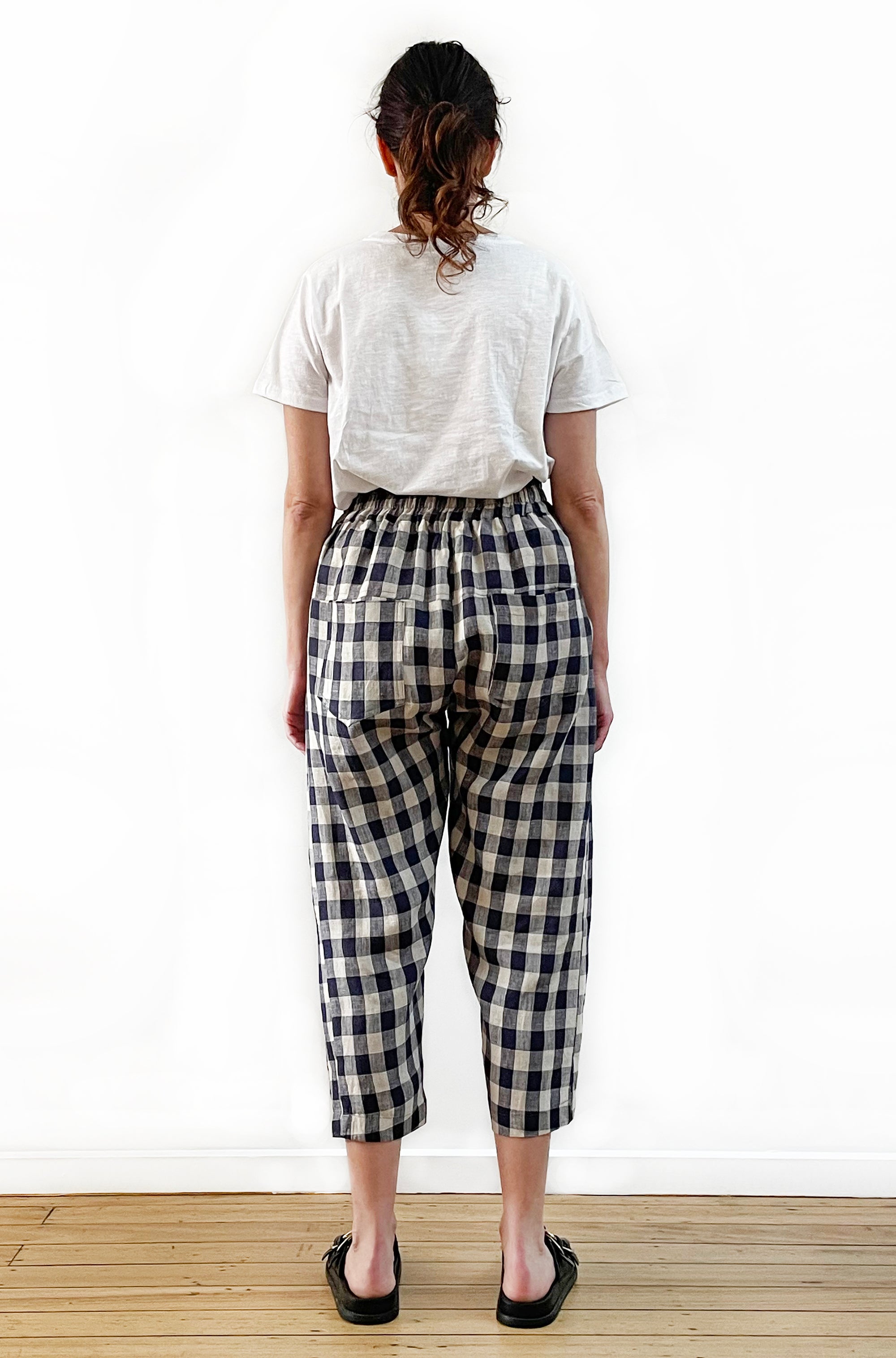 LINEN POCKET PANT GINGHAM