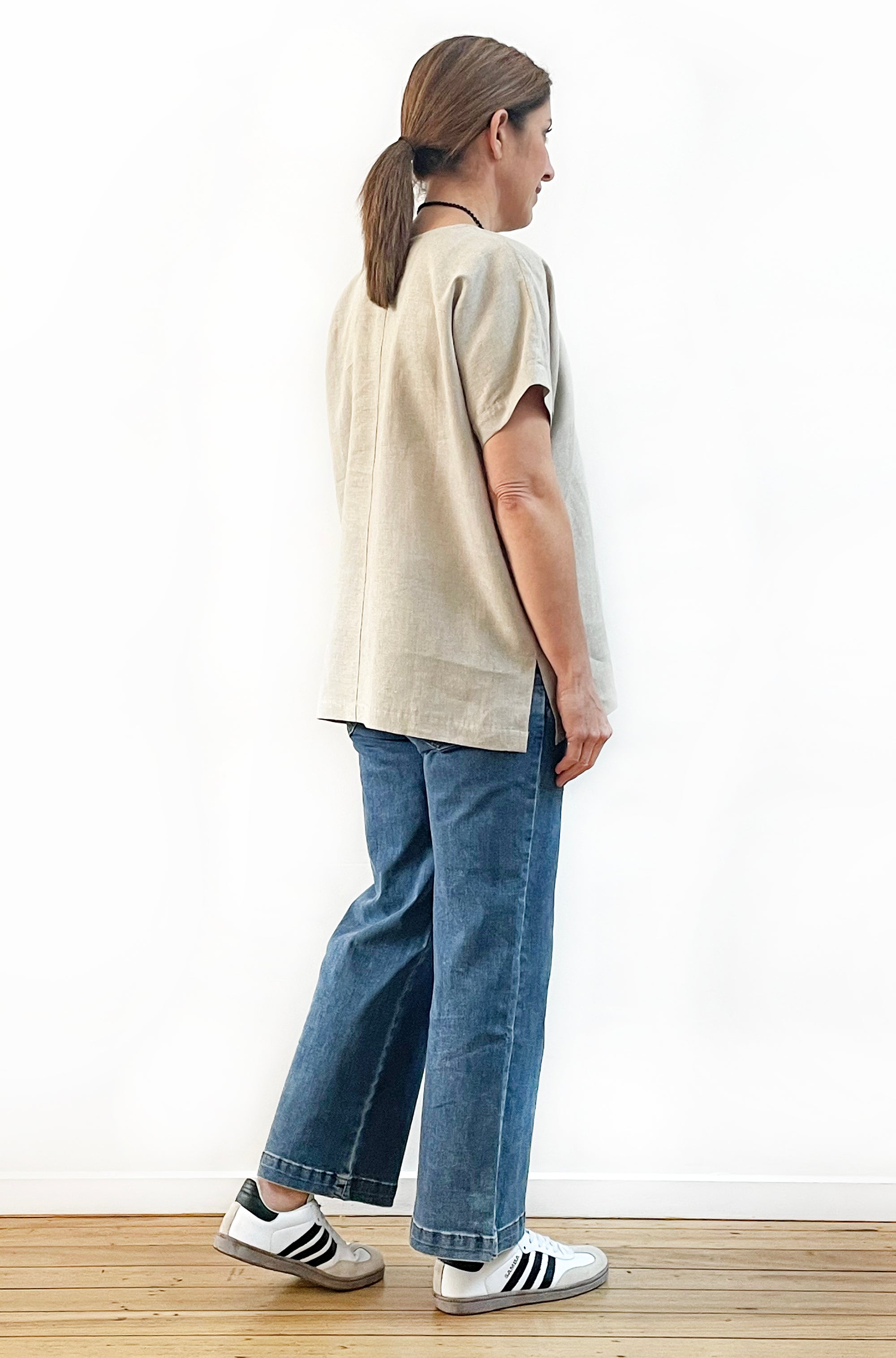 LINEN TEE TOP NATURAL