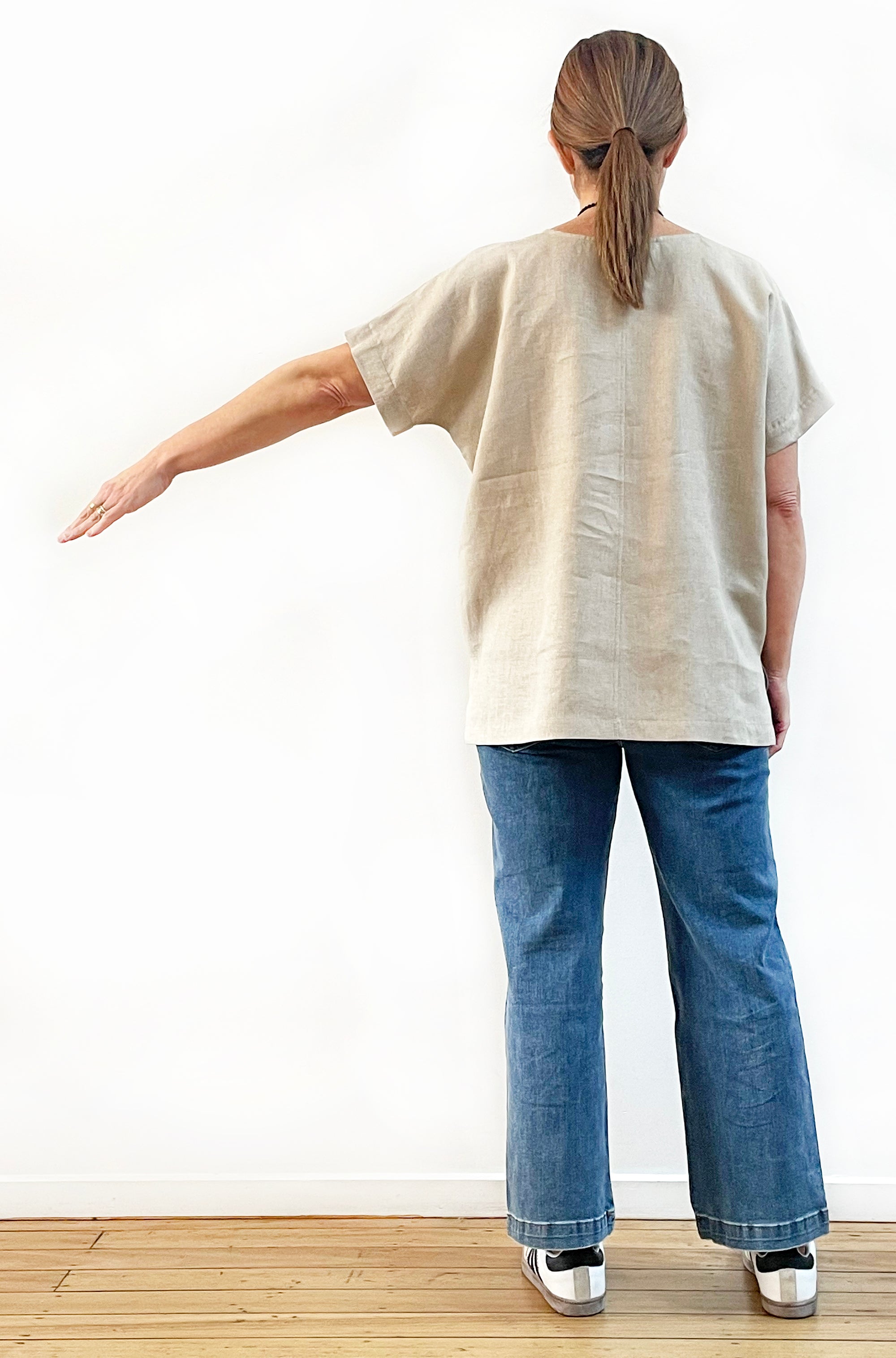 LINEN TEE TOP NATURAL