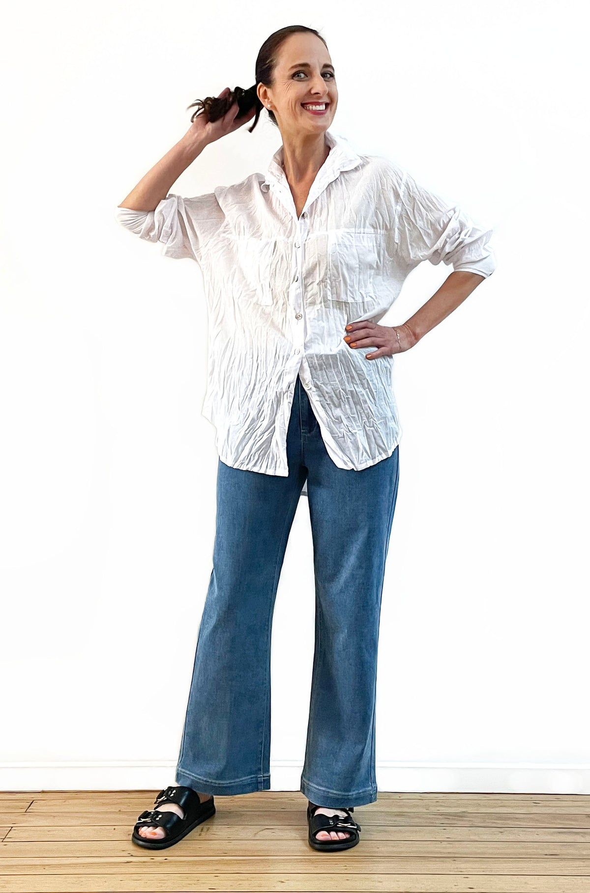 COTTON TWIST & GO SHIRT WHITE