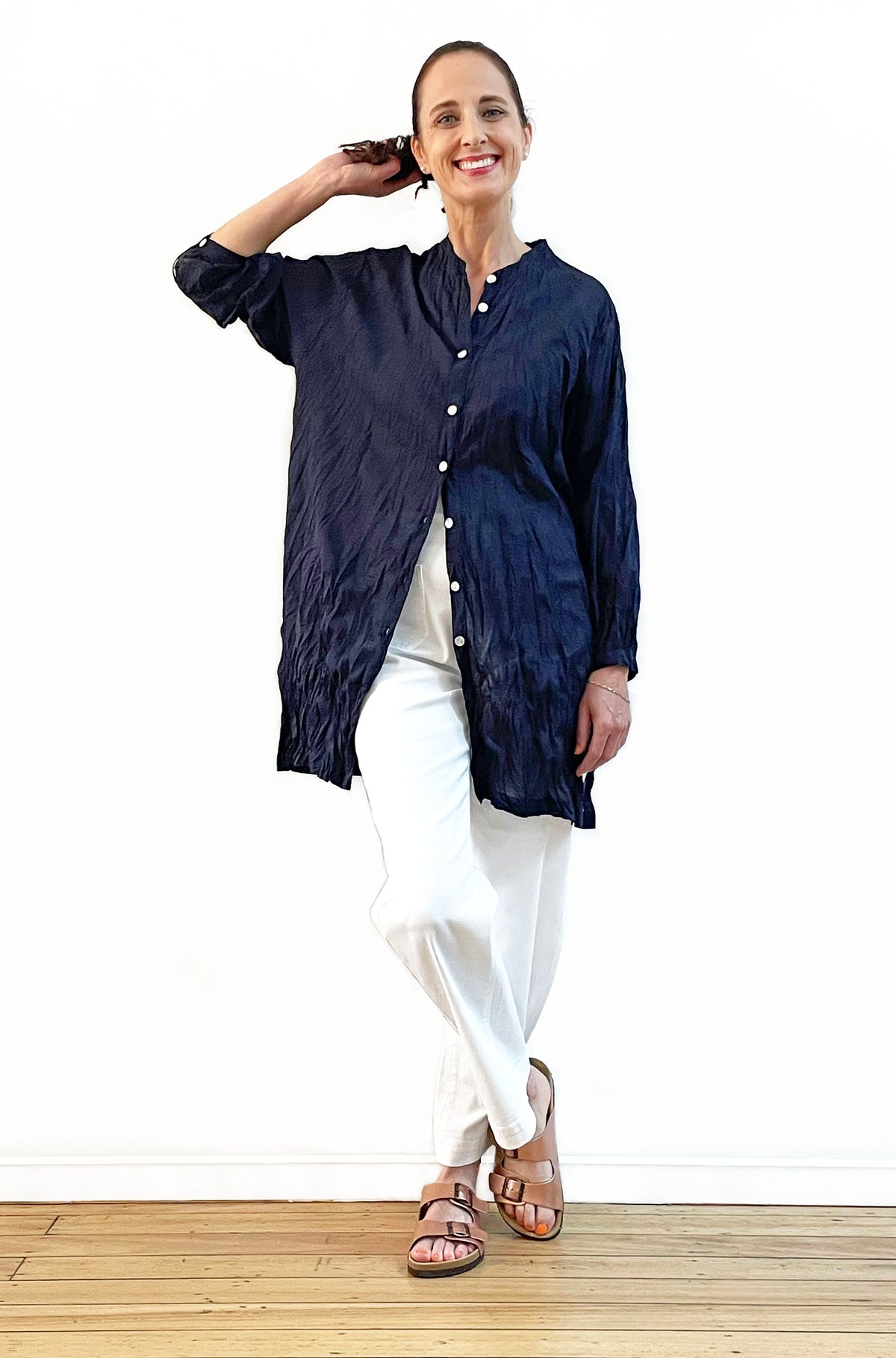 COTTON TWIST & GO TUNIC FRENCH NAVY