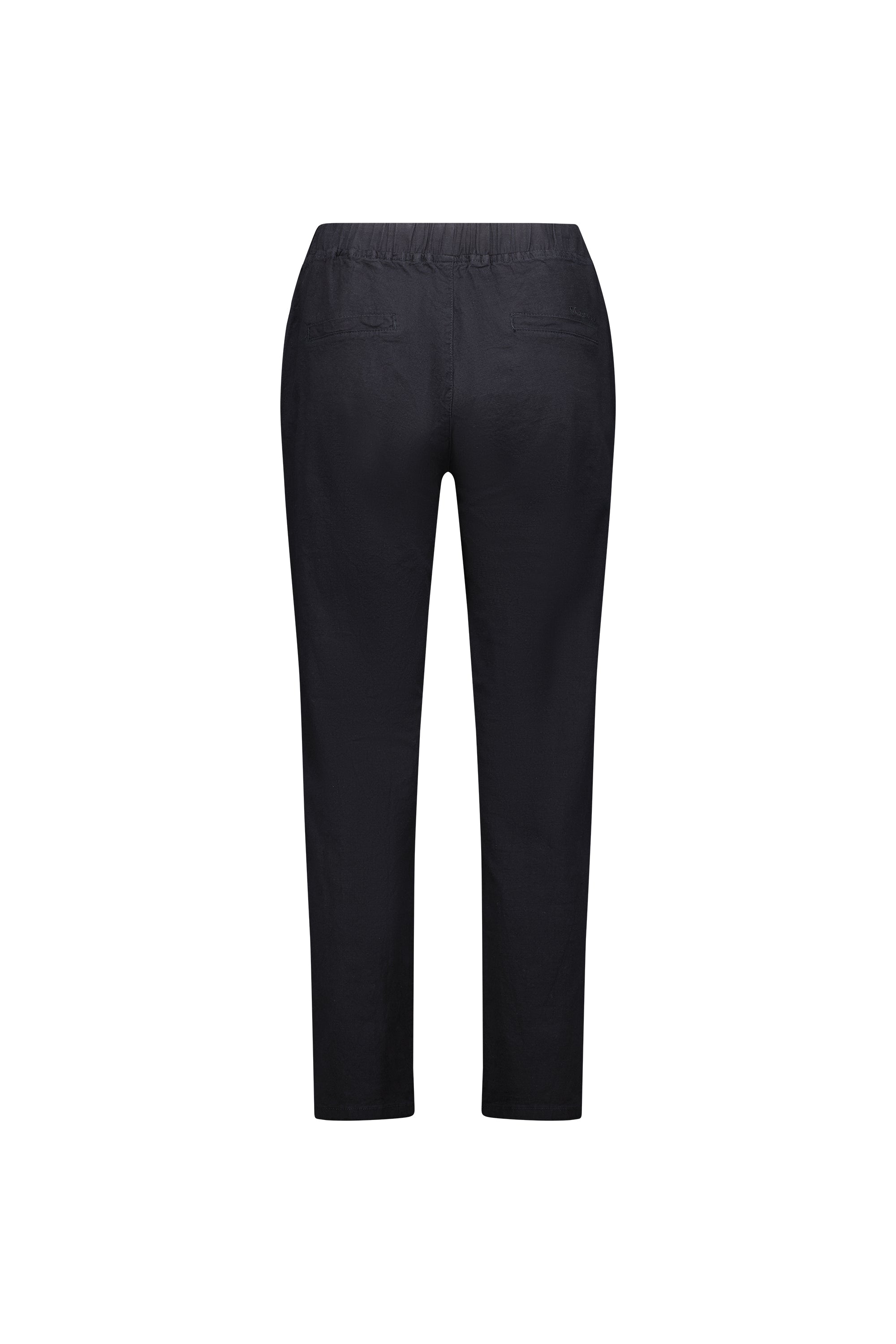 VASSALLI 7/8 SLIM LEG ELASTIC WAIST PANT BLACK