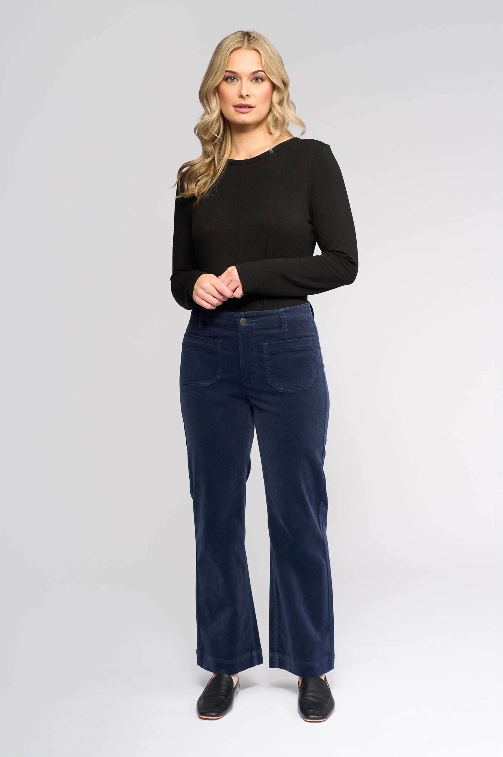 VASSALLI DAILY CORD PANT SLATE BLUE