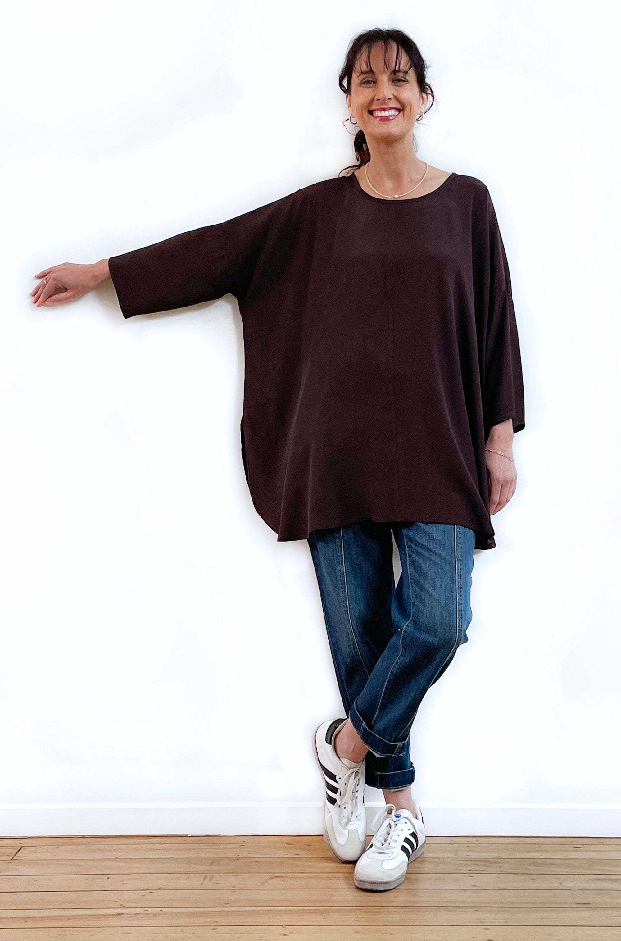 VISCOSE CIRCLE TOP CHOCOLATE