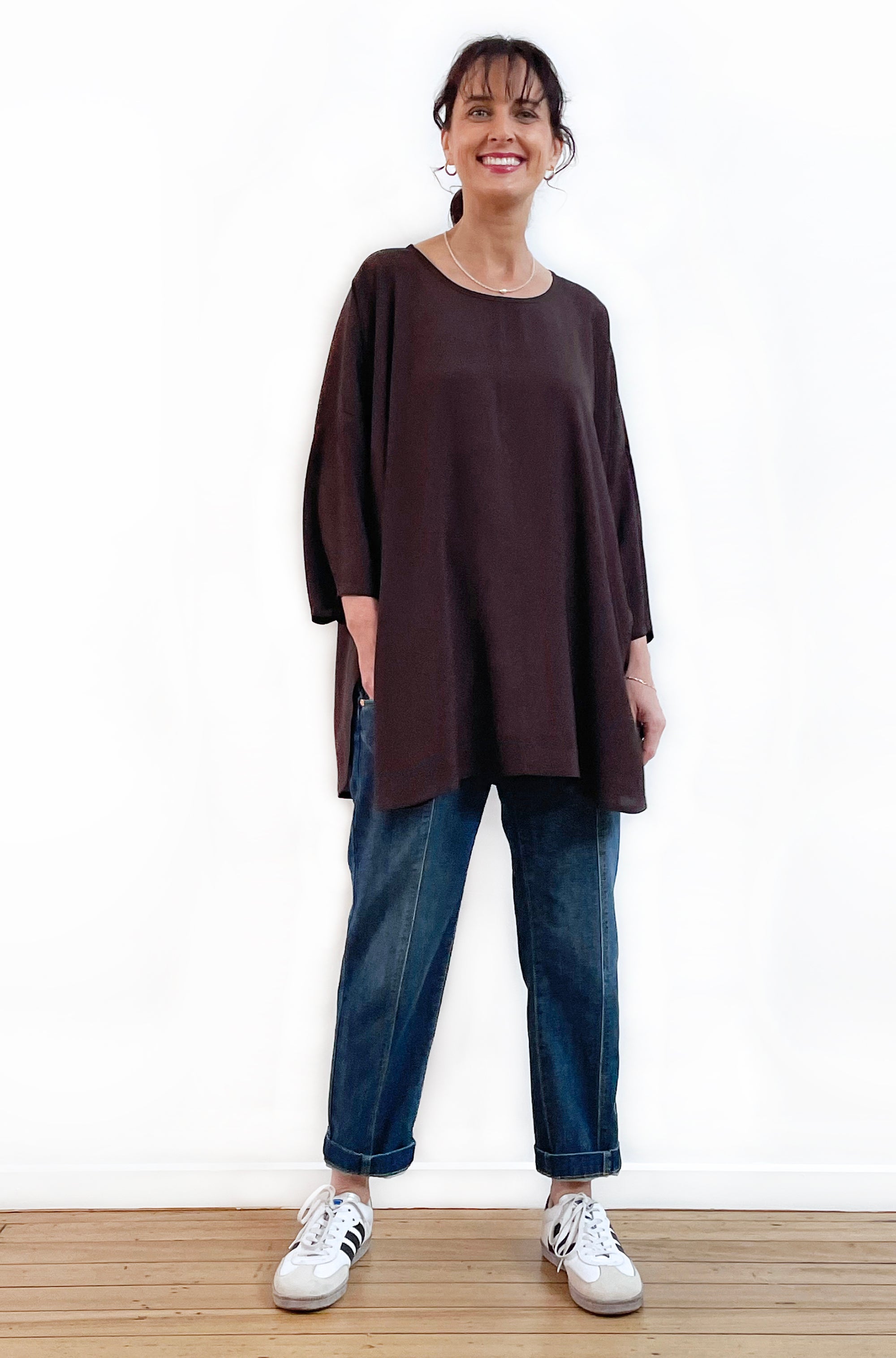 VISCOSE CIRCLE TOP CHOCOLATE
