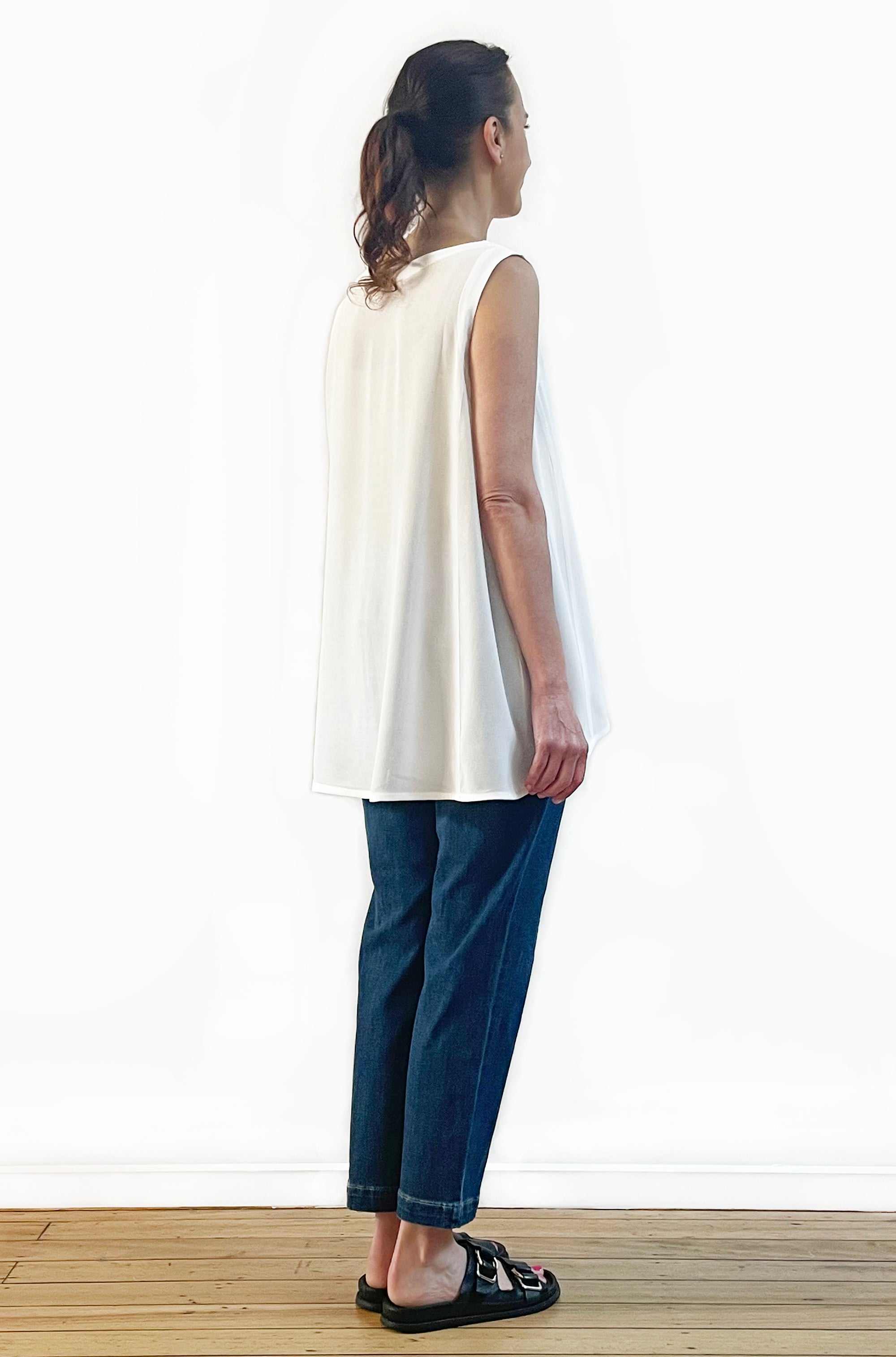 VISCOSE HI LO TANK IVORY