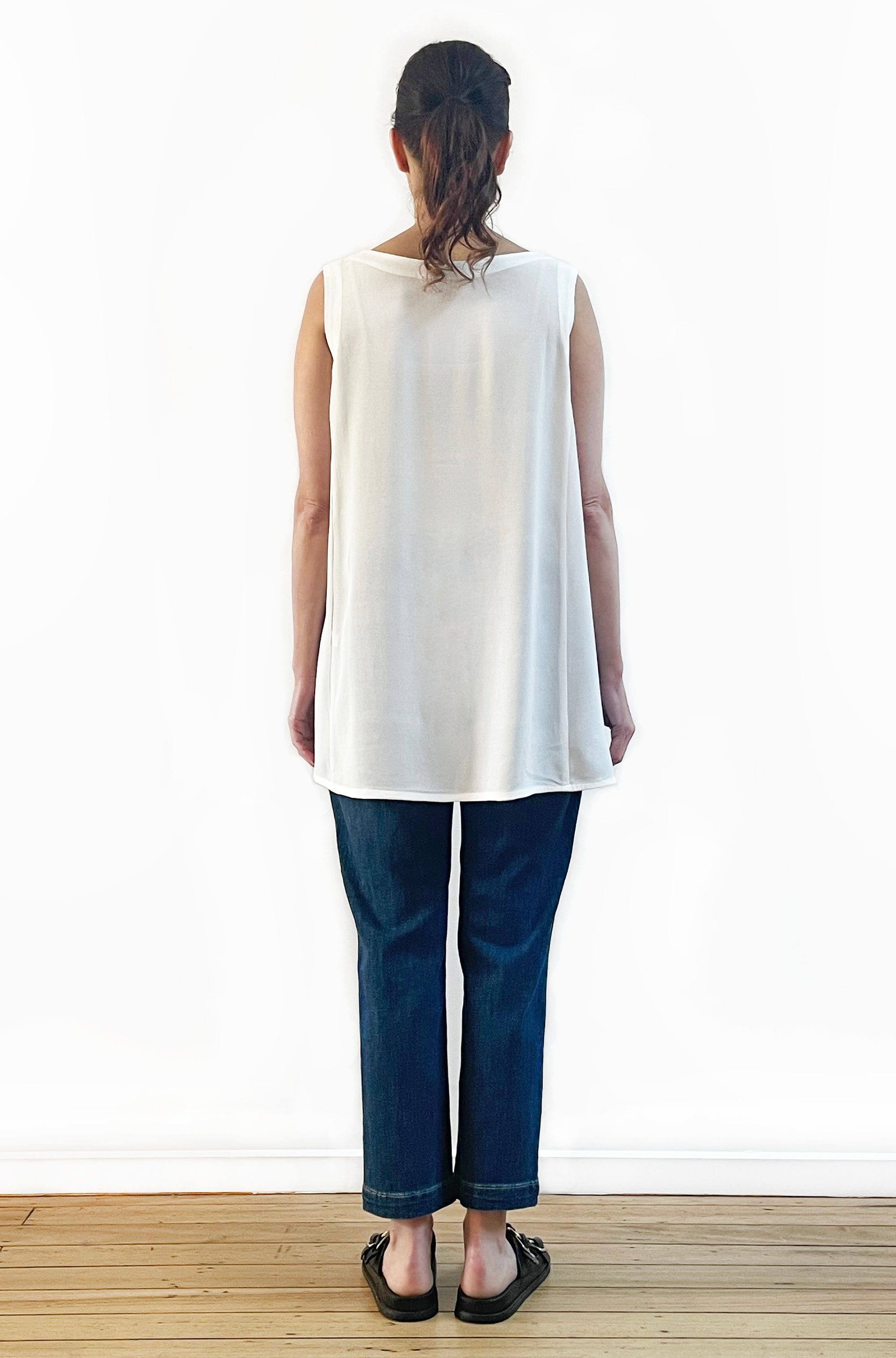 VISCOSE HI LO TANK IVORY