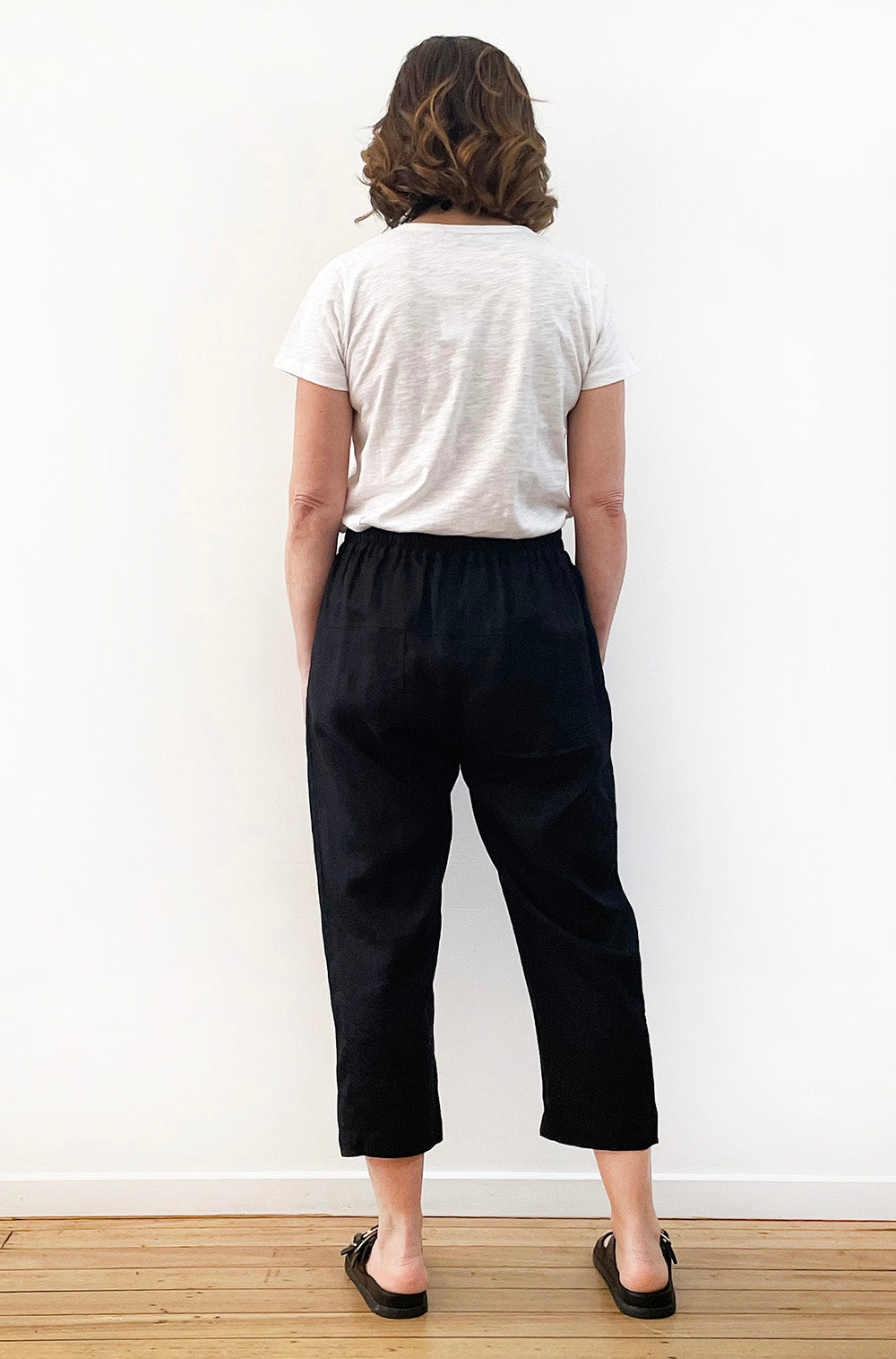 LINEN POCKET PANT BLACK