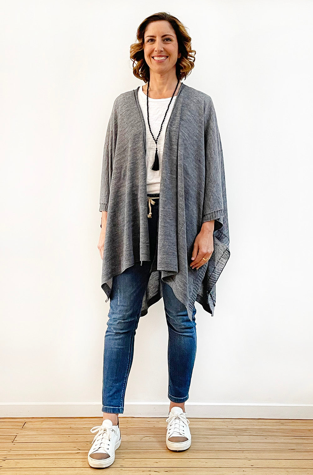 TAKE ME WITH YOU KNIT WRAP GREY