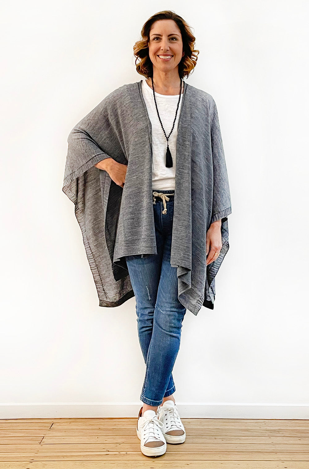 TAKE ME WITH YOU KNIT WRAP GREY