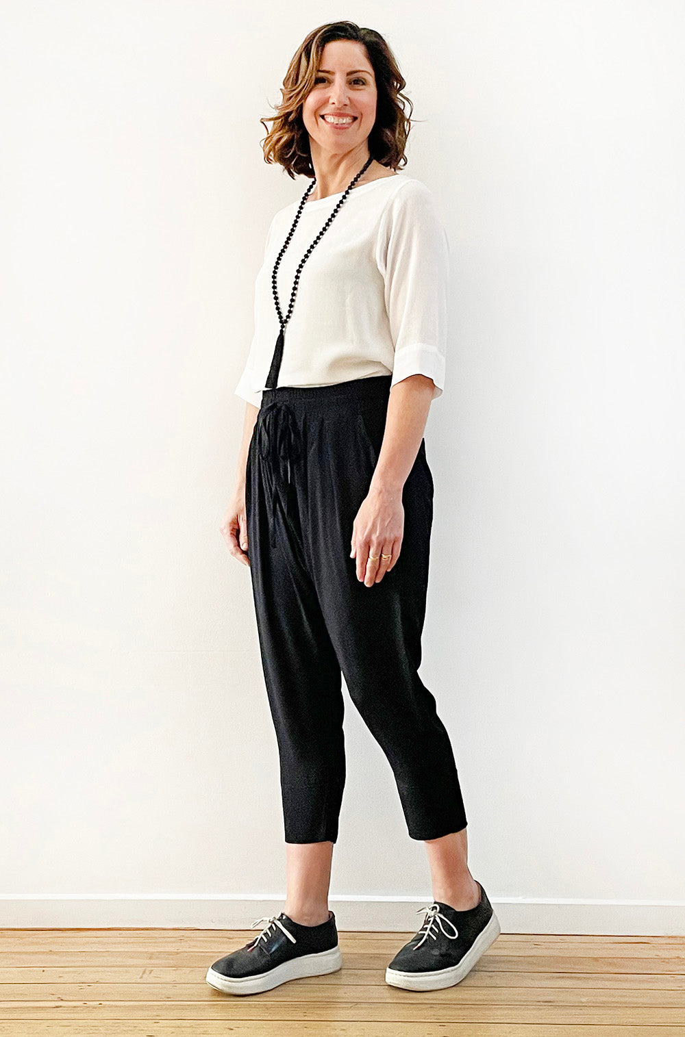 VISCOSE SLOUCH PANT BLACK