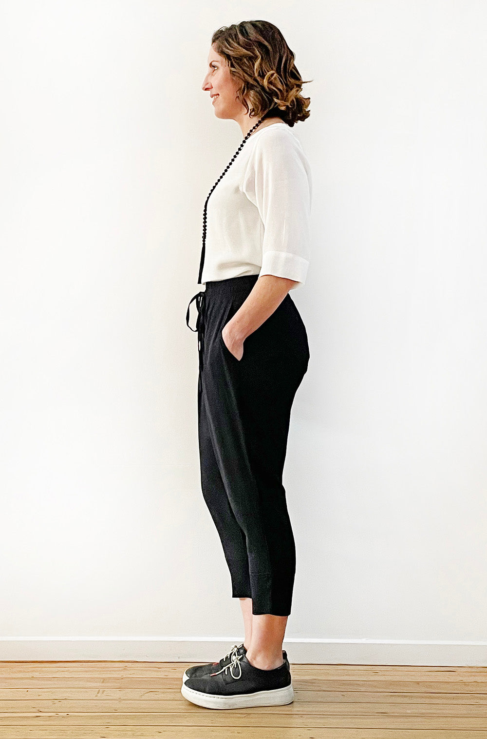 VISCOSE SLOUCH PANT BLACK