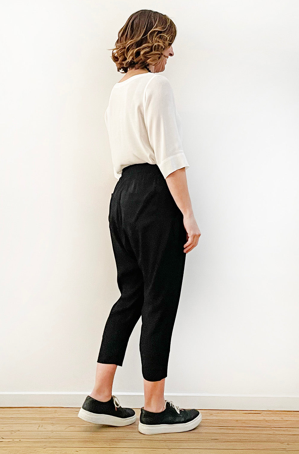 VISCOSE SLOUCH PANT BLACK