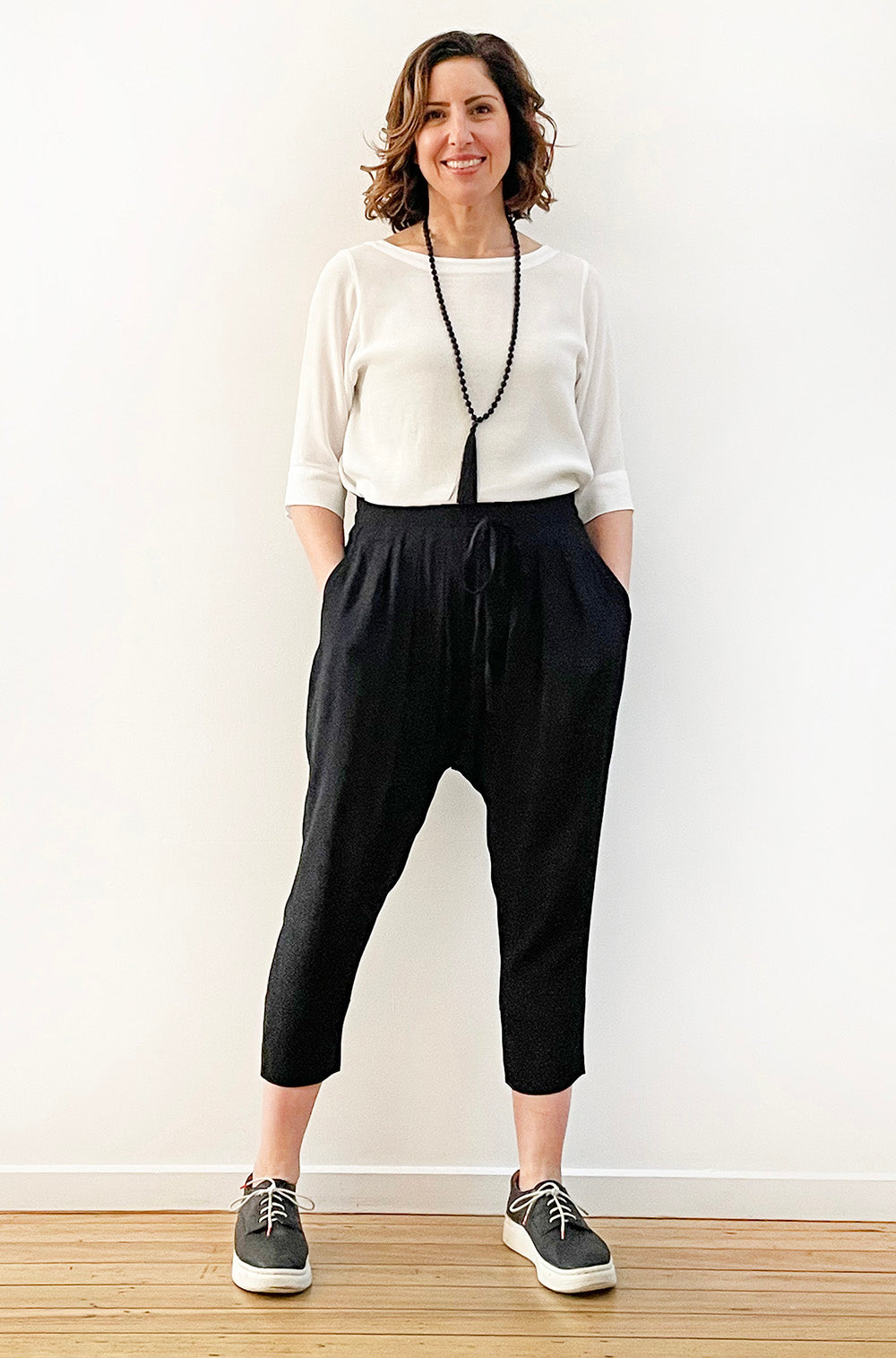 VISCOSE SLOUCH PANT BLACK