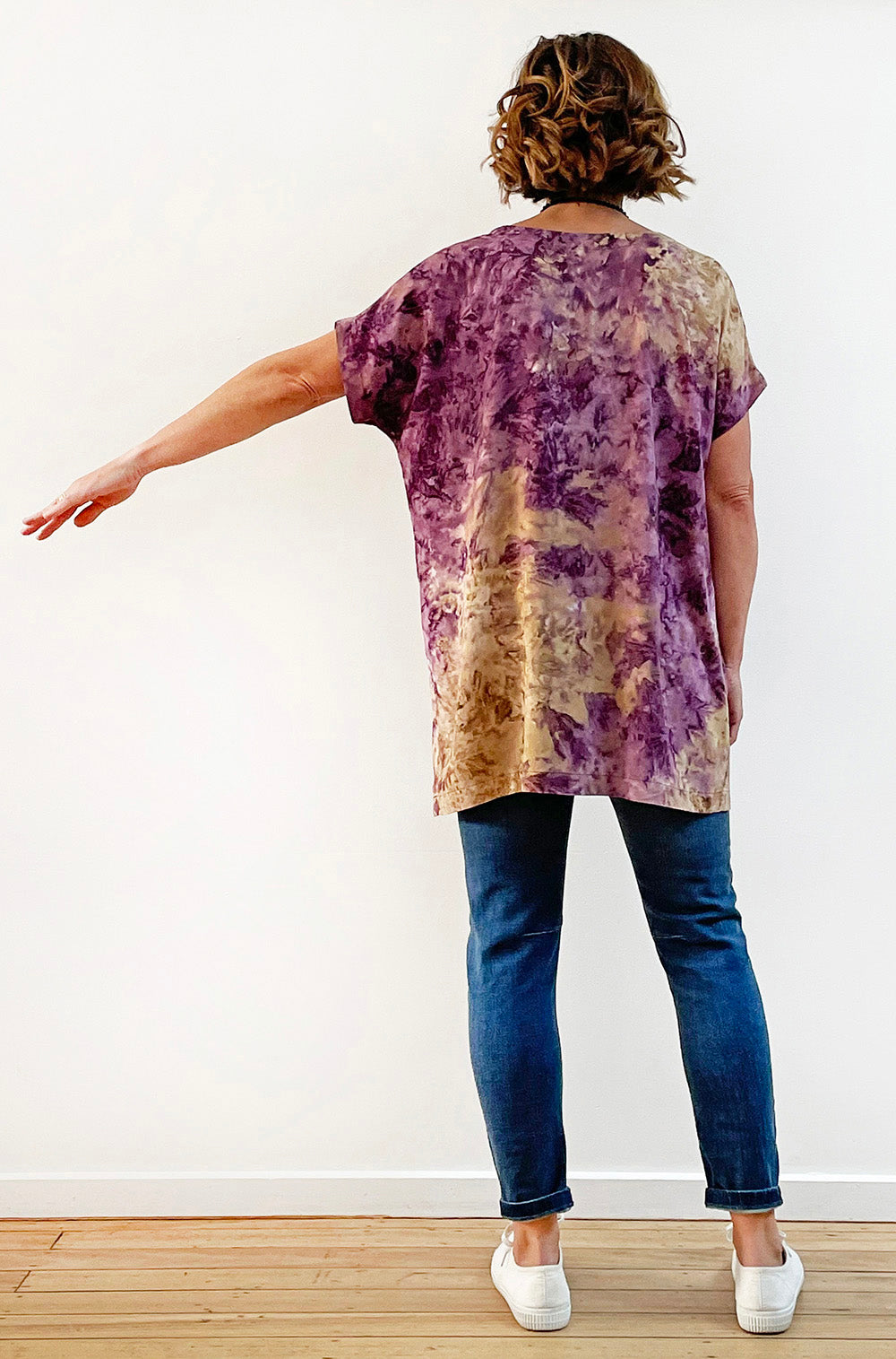 HAND DYED WOVEN TEE AMETHYST